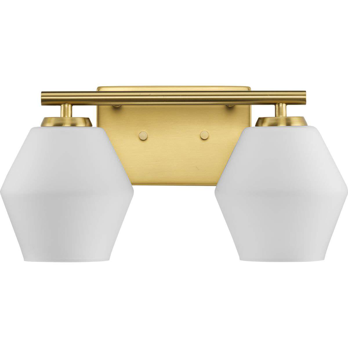 Audryna 2 Light Frosted Dimmable Vanity Light, Brushed Gold