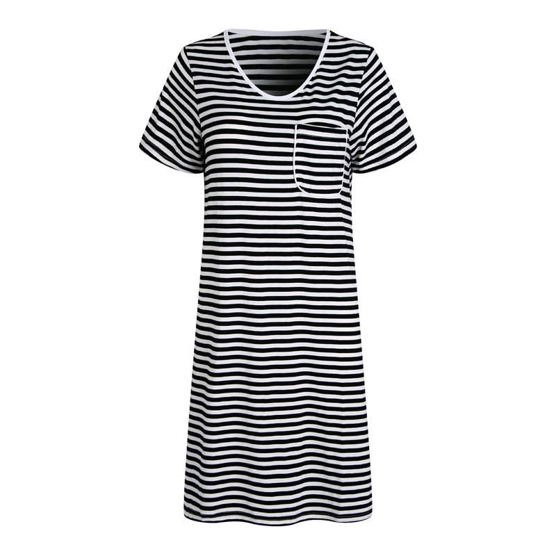 Peignoir Kamellia Girl / Woman + Above Knee, M, Noir / ivoire