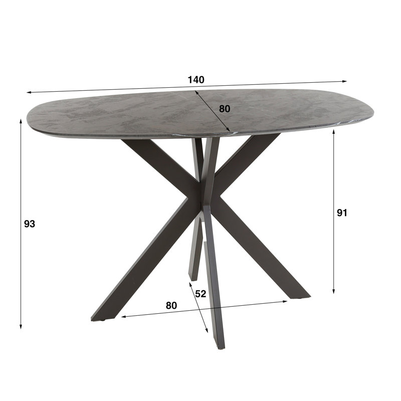 Peringer Metal Base Dining Table