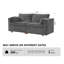  Canapé modulaire 79 po avec repose-pieds modulaire 79 po, 2 places, gris-131403107