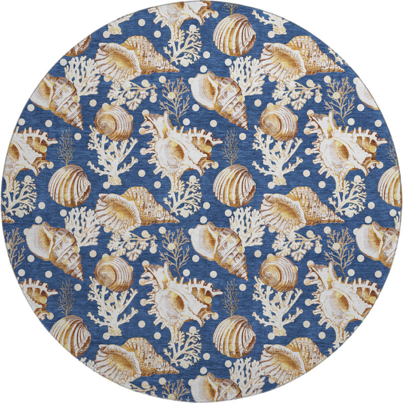 Tapis Cerrito AMF185 lavable à la machine de qualité supérieure, Rond 8 pi