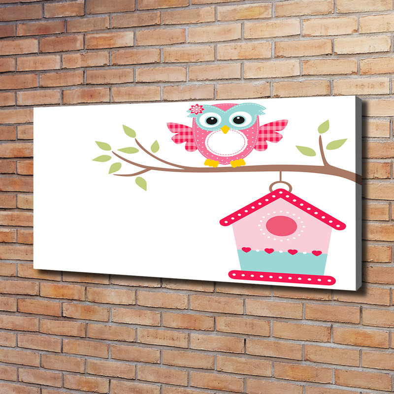 Owl On The Branch - No Frame Print on Canvas