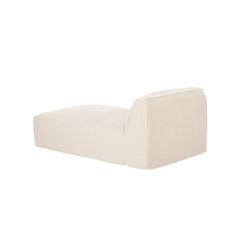 Isla Left Arm Facing Chaise Beige, Cream Veil Canvas