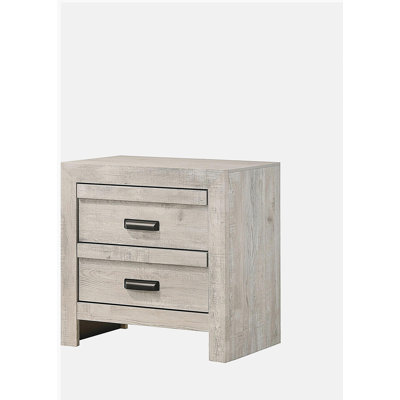 Table de bout de table de chevet 1pc avec deux tiroirs de rangement