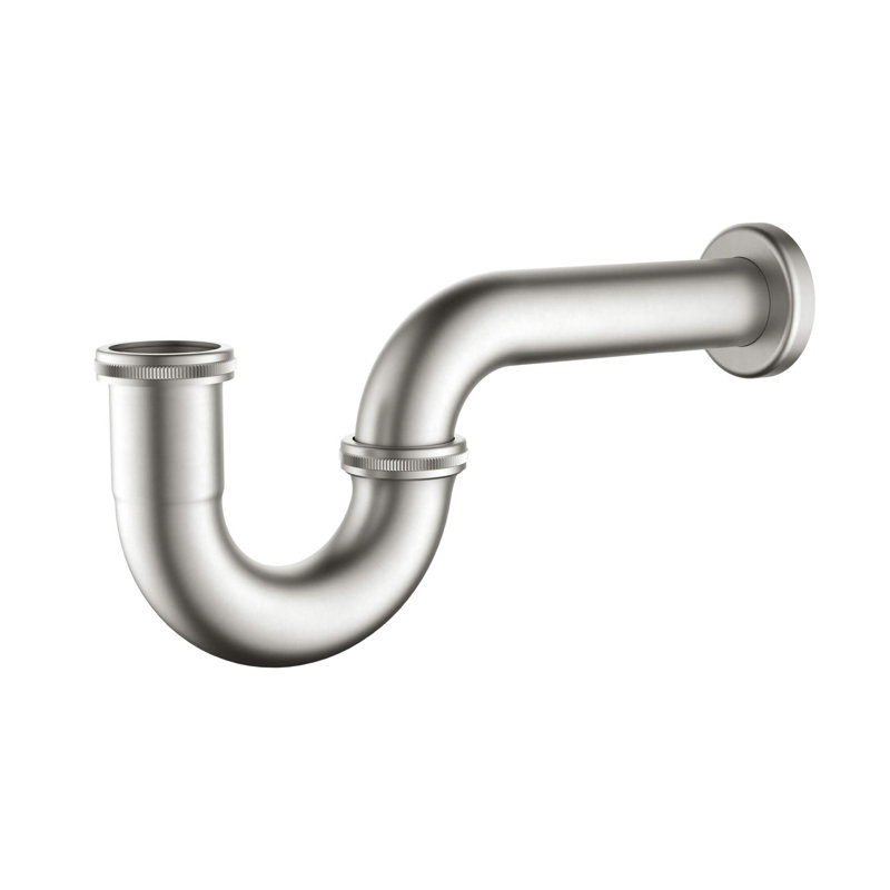 Kibi Decorative P-trap, Brushed Nickel