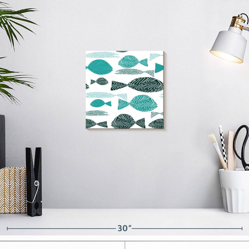 Brampt Abstract Fish School, 10" H x 10" W