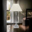 Forteau 45 Cream Wooden Table Lamp | Country Style Bedside Lamp with Washed Wood Base and Elegant Fabric Shade