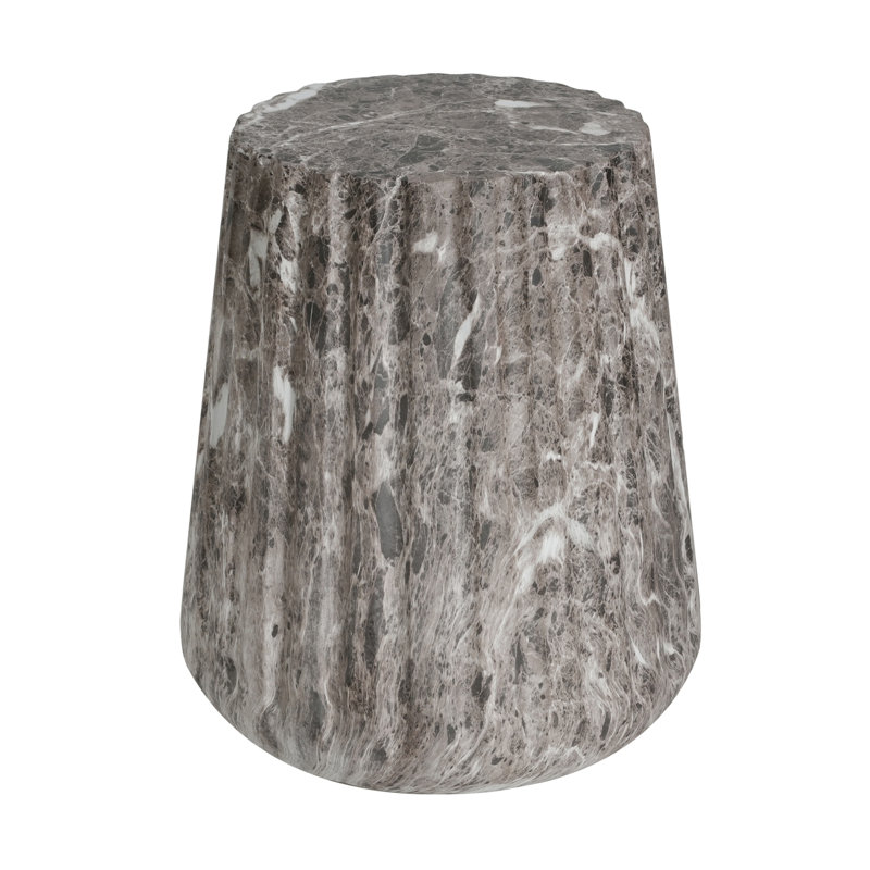 Table d'appoint d'extérieur sculptée Cleme, Brun