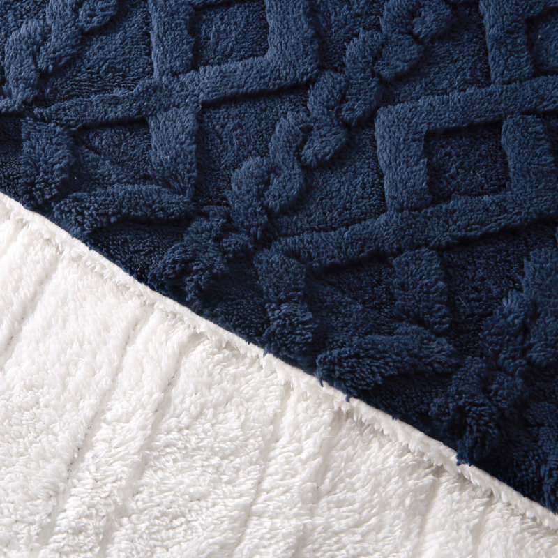 Heated Throw Blanket, Queen, Navy
