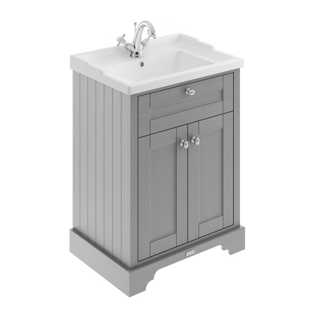 Old London 620mm Single Bathroom Vanity with Integrated Ceramic Basin