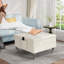 Repose-pieds moderne avec rangement en similicuir