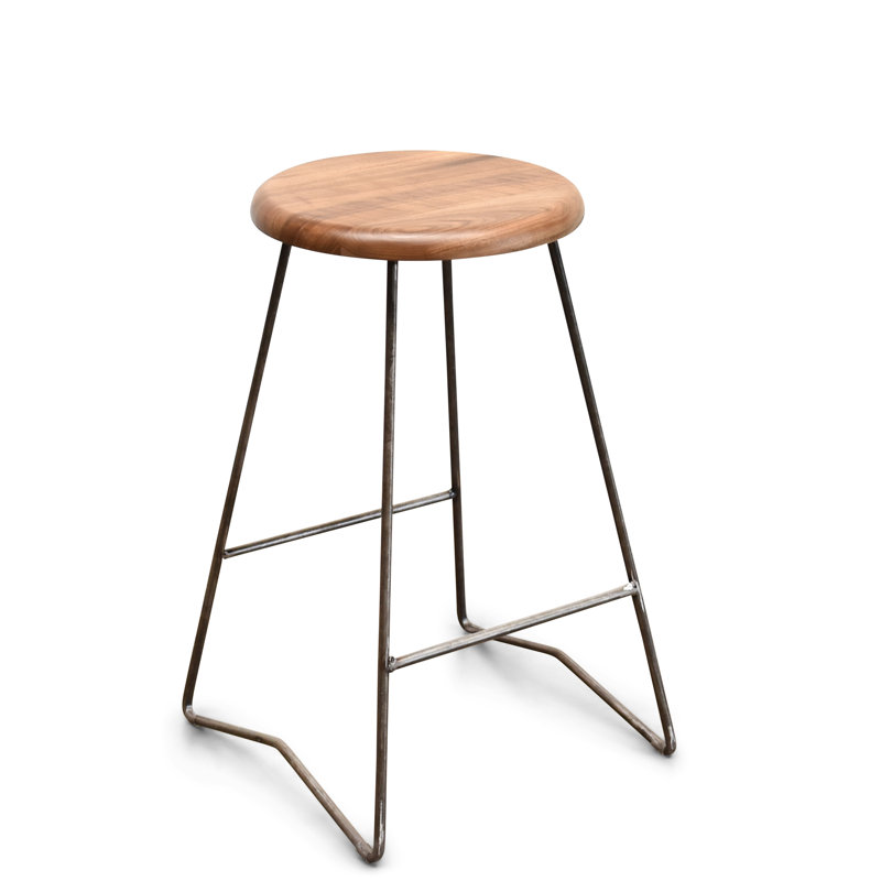 Robertsdale Counter Stool with Metal Frame, Beige