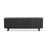 Posada Media Console-worn Black Oak
