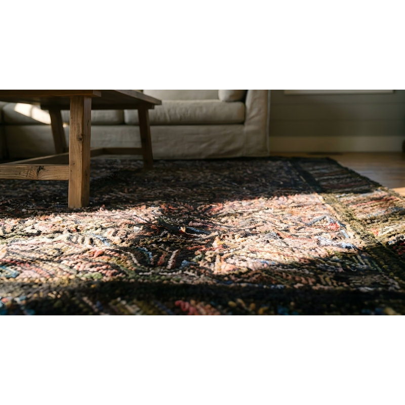 Hand Knotted Wool Striped Area Rug in Multicolored
