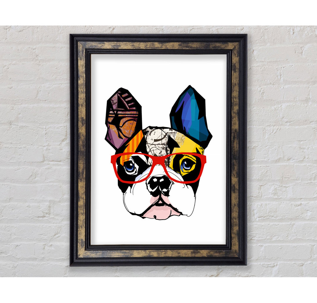 Popart Französische Bulldogge Pooch - Einzelner Bilderrahmen Kunstdrucke