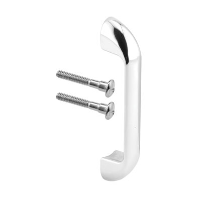 Door Pull, 3-1/2 in. Hole Centers, Zamak Construction, Chrome Finish (Single Pack)