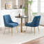 Chaise d'appoint rembourrée en velours Mayreli-1841683236