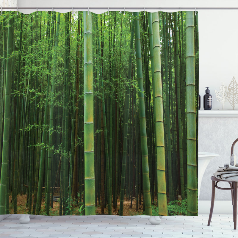 Shower Curtain with Hooks Included, 70" H x 69" W