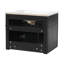 Meuble-lavabo mural de 61 cm (24 po) avec lavabo en céramique, armoire à 2 portes avec tiroir basculant, charnières à fermeture amortie et dos ouvert, noir-1140849955