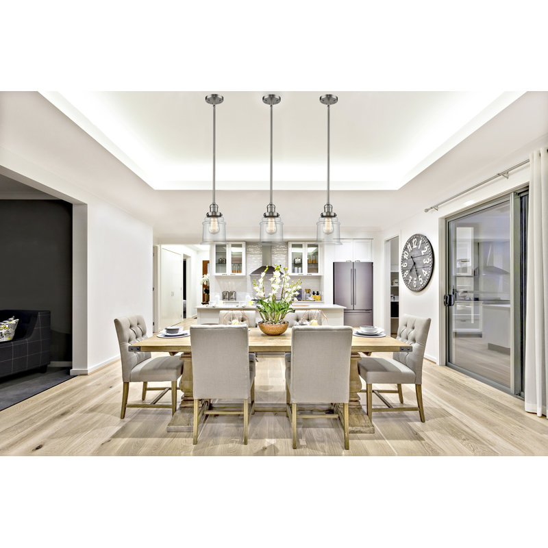 Galaviz 1 - Light Single Pendant, Brushed Satin Nickel, Clear, No Bulb Included