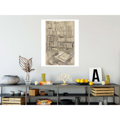 Bibliothèque par Edgar Degas - Estampe numérique