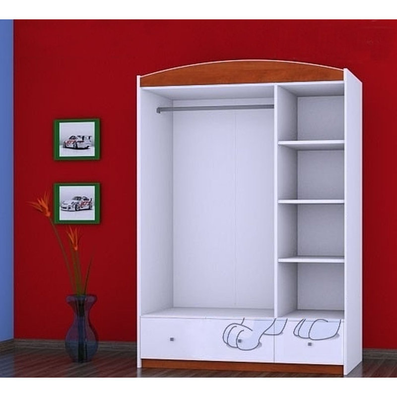 Parrott 3 Door Wardrobe, Red