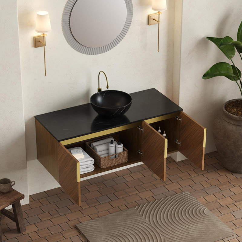 Meuble-lavabo 48 po avec lavabo en céramique, 48"