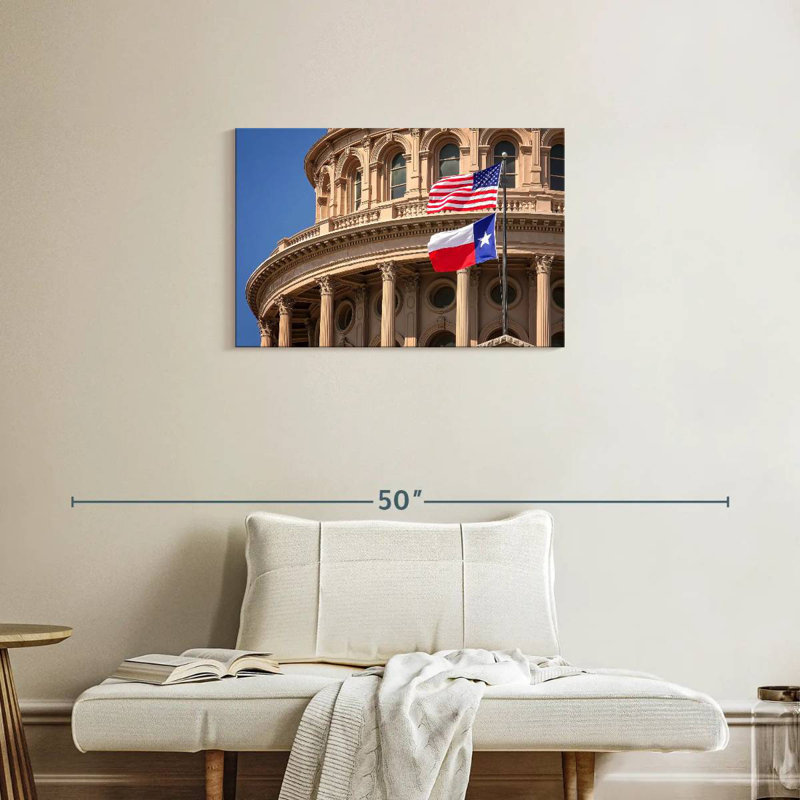 Nicci Texas Capitol Flags, 20" H x 30" W