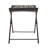 Collapsible Leather and Metal Stool, Charcoal-564297427