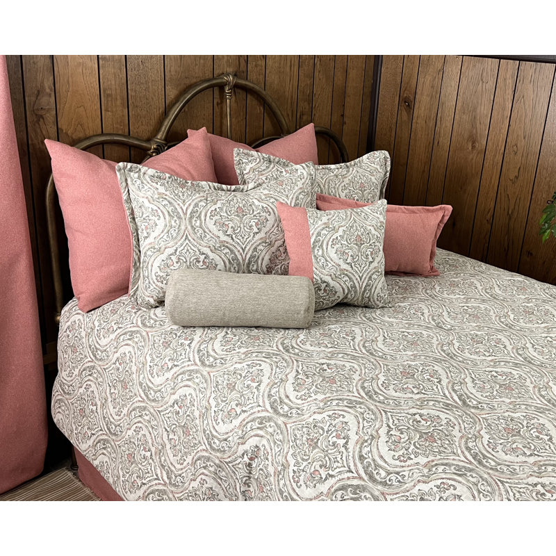 Marsala pink medallion daybed set