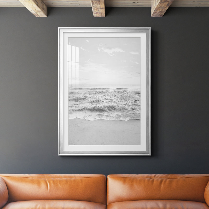 «Gentle Tides I», reproduction encadrée de qualité supérieure, Argent, H 36,5 po x l 26,5 po x P 1 po