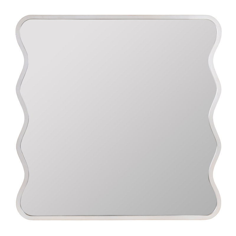 Renette Wavy Solid Wood Beveled Mirror