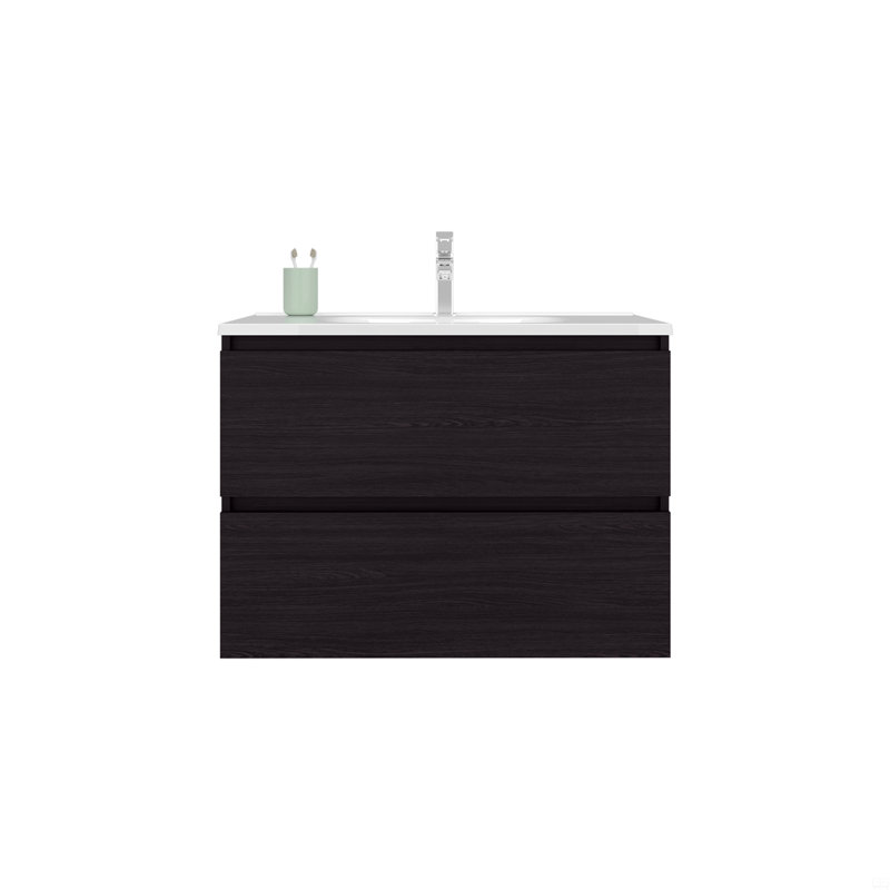 Bathroom Vanity With Sink, 2 Drawers
