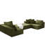 Canapé de salon en forme de L - 132 po, chenille, 6 coussins, rembourrage en mousse, sans assemblage, lit modulaire de 132 po pour le revêtement de chambre en chenille, assemblage-920905399