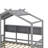 A Wooden House Bed With Two Drawers, Designed As A Kids' Bed Featuring A Storage Shelf-689641221-689641216