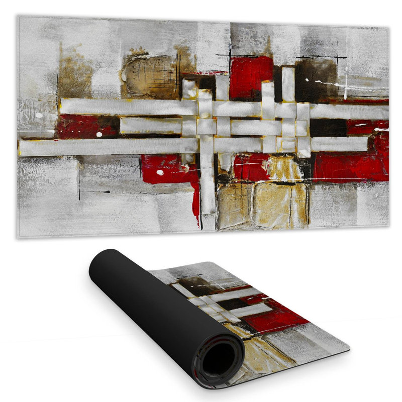 Abstract intertwining shapes - 15.75"x31.50" Desk mat