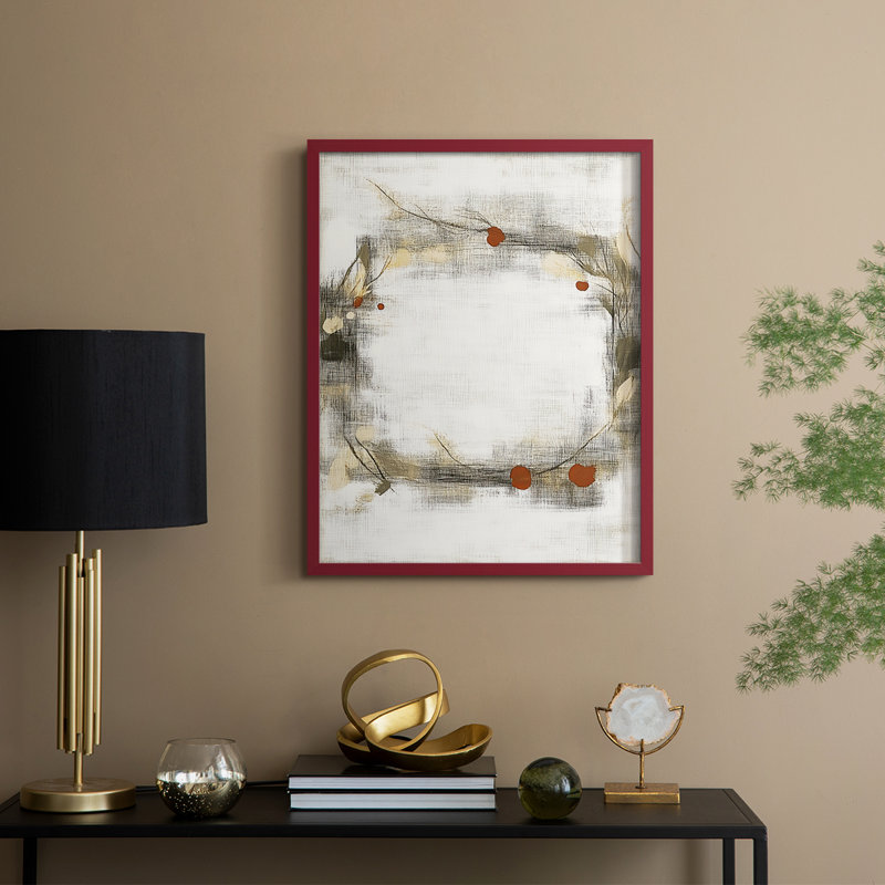Christmas Holiday Art DCCLXXV Framed Print - Solid Wood, H 11 po x l 9 po, Rouge