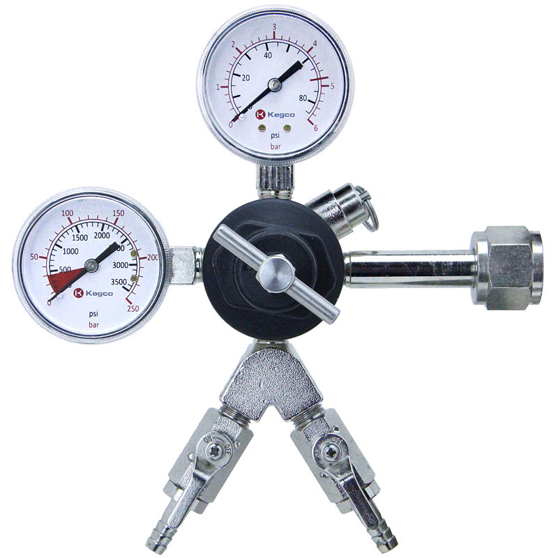 Kegco Stainless Steel Dual Tap Conversion Kit with Adjustable Temperature