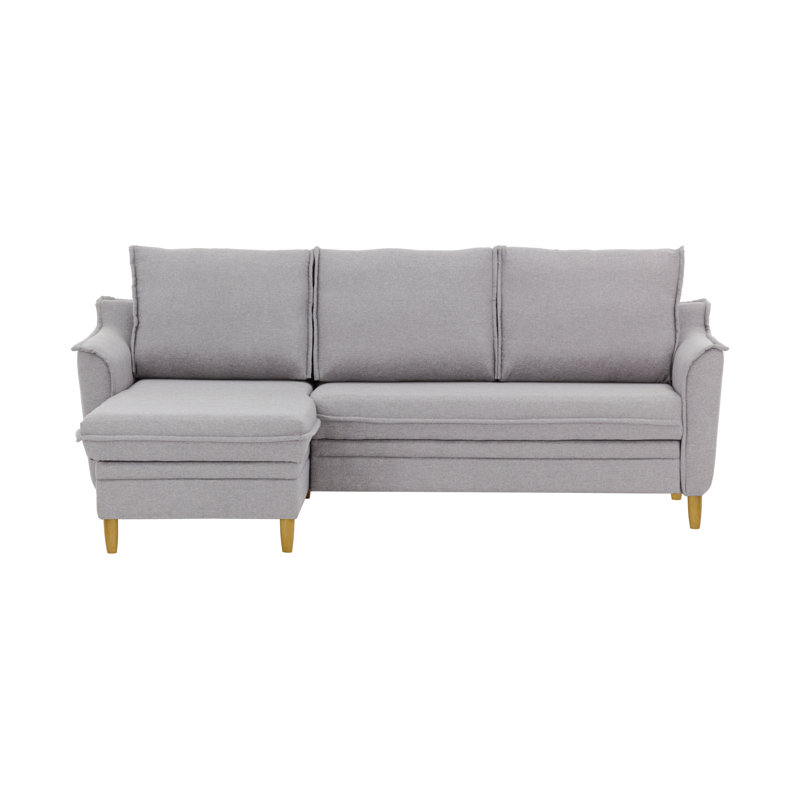 Benny 4 Seater Sofa Bed, Reversible, Light Grey