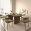 Table de salle à manger extensible en bois avec double piédestal robuste