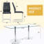 Ensemble de table et de chaises 7 pièces, table en verre trempé avec chaises pour la salle à manger-464586538-464586539