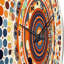 Horloge murale boho mandala rétro en métal bleu et orange II-93381123