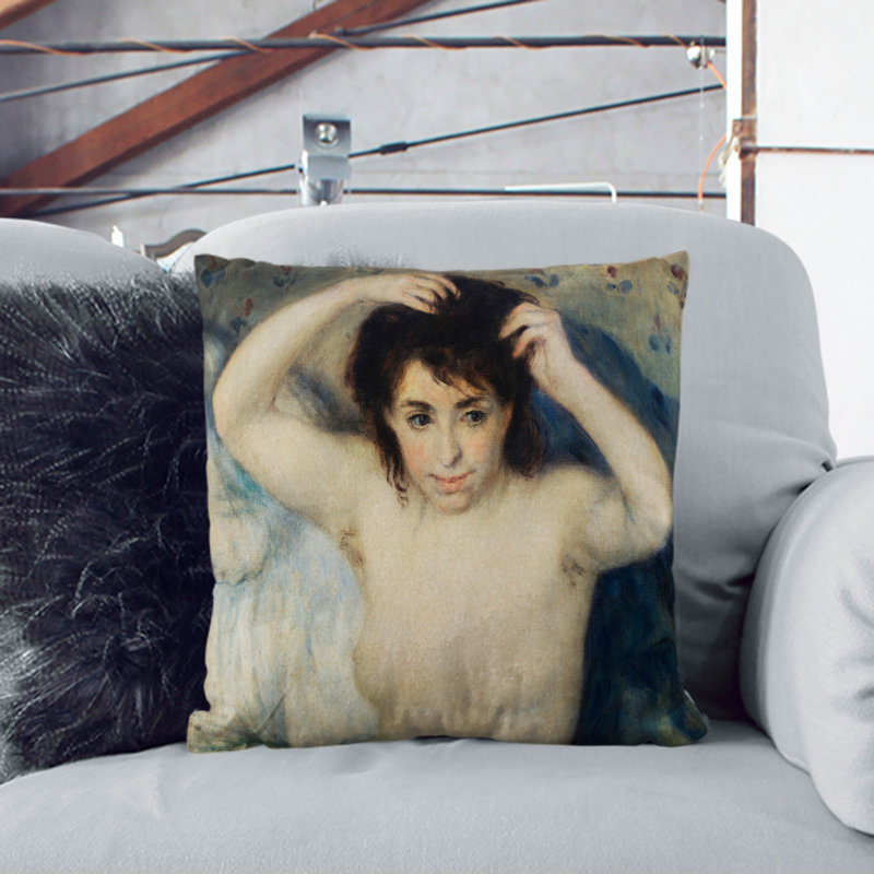 Before the Bath Scatter Cushion, Black, 40cm H x 40cm W x 15cm D