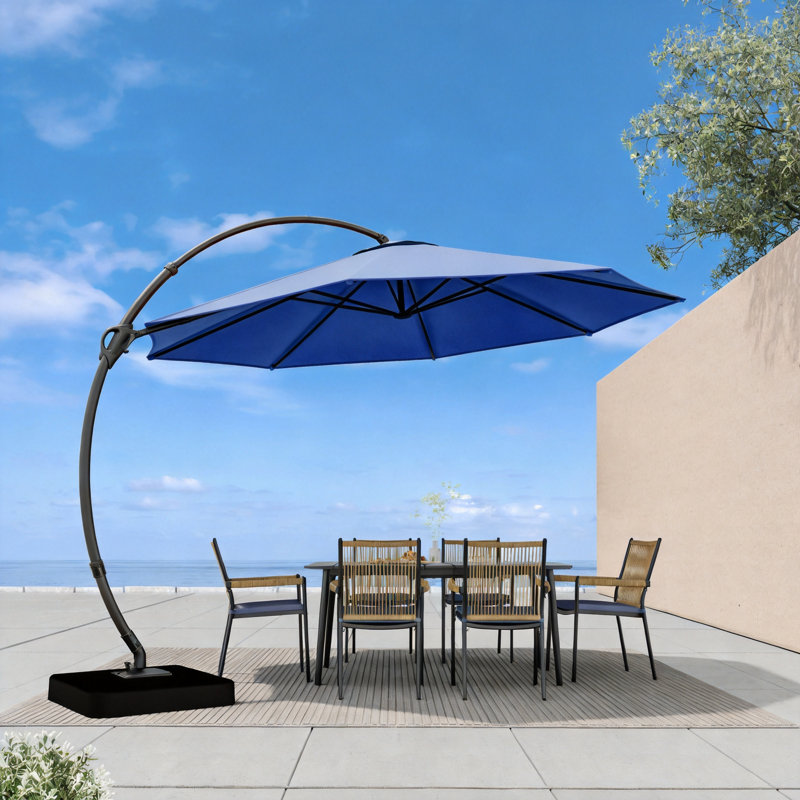 Porte-à-faux Ebonique, H 103,2 po x l 120 po x P 120 po, Plastic Base, Marine