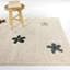 Tapis à poil long à motif floral vert pour enfants-112691376