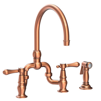 Chesterfield Kitchen Bridge Faucet with Side Spray