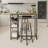 Dining Table Set for 2, Counter Height Kitchen Table and Chairs with Storage Shelves & Wine Rack, Bar Table Set with 2 Bar Stools, 3 Piece Dining Room Table Set for Small Space-290733202