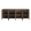 Buffet moderne en bois massif 78,7 po avec tablettes réglables