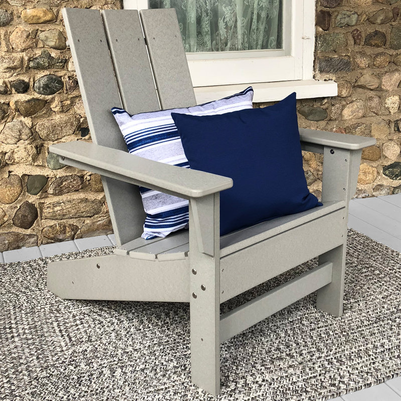 Chaise Adirondack en PEHD toutes saisons Ratcliff, Gris clair