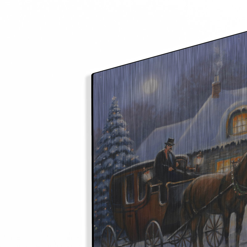 The Holiday Aisle® «Christmas Eve» par John Zaccheo, art mural en métal, H 12 po x l 16 po